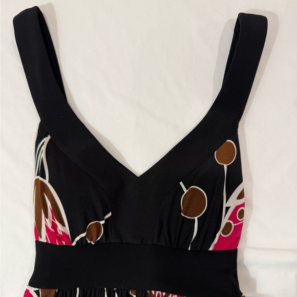 B Darlin Sweetheart Neck Floral Print Tie Waist Bubble Black Mini Dress Size 5/6 - Picture 4 of 8